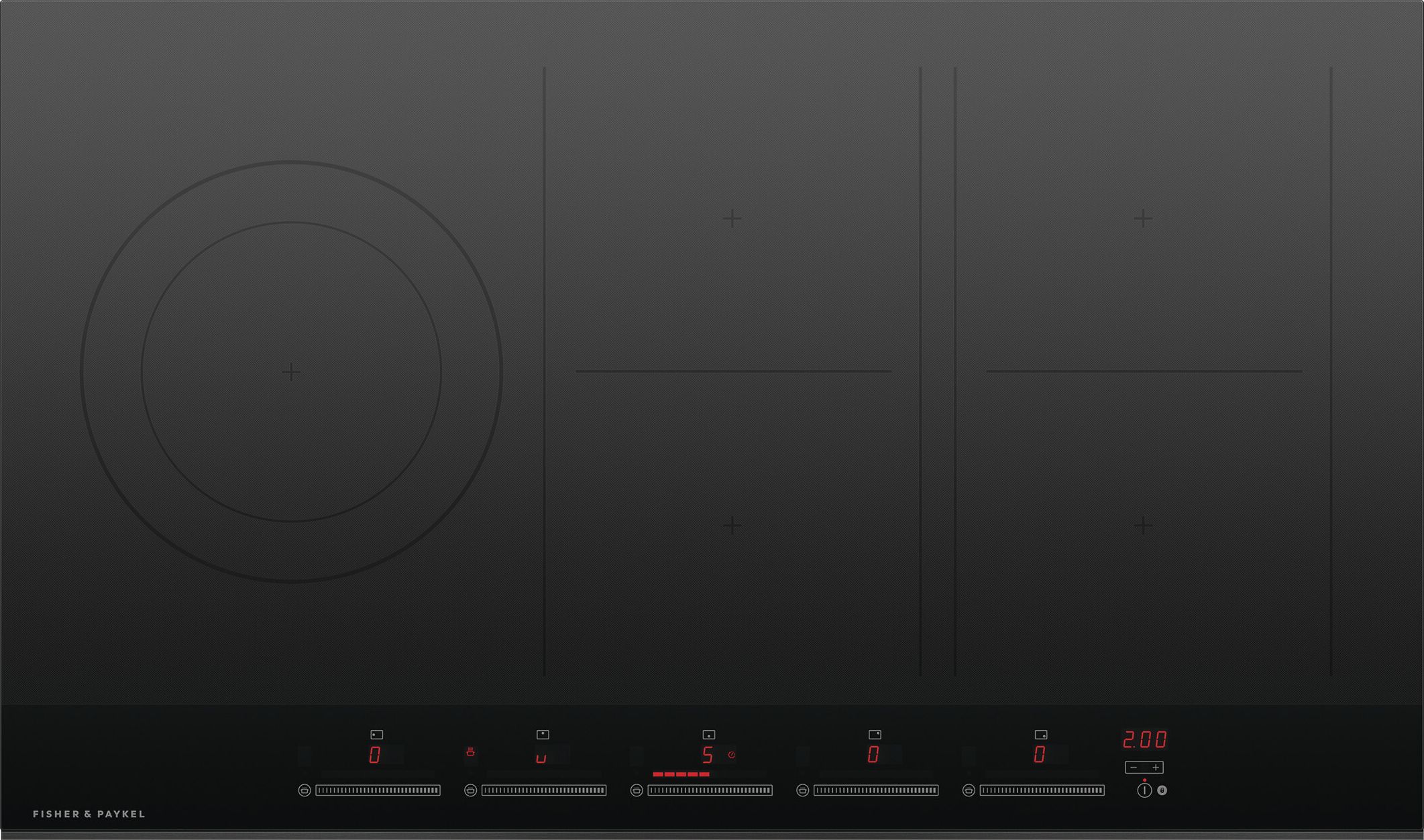 Image of Fisher & Paykel Series 7 CI905DTB4 90cm Induction Extractor Hob - Black - For Ducted/Recirculating Ventilation, Black