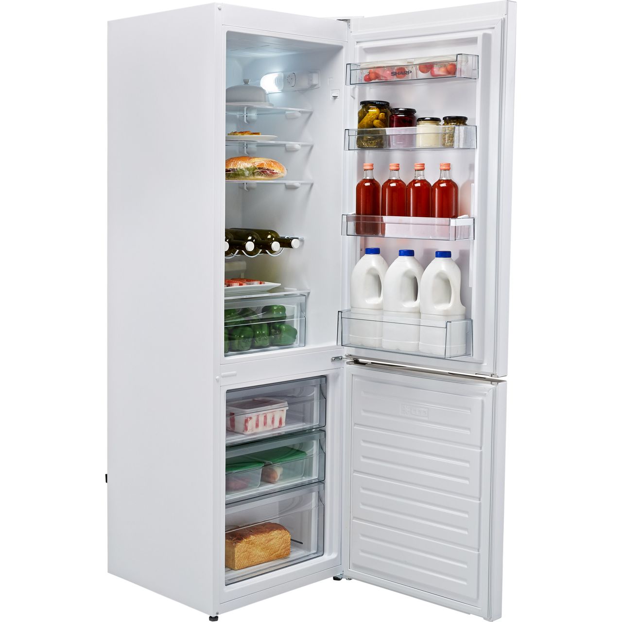 Sj 04dtxw1 En White Sharp Fridge Freezer Ao Com