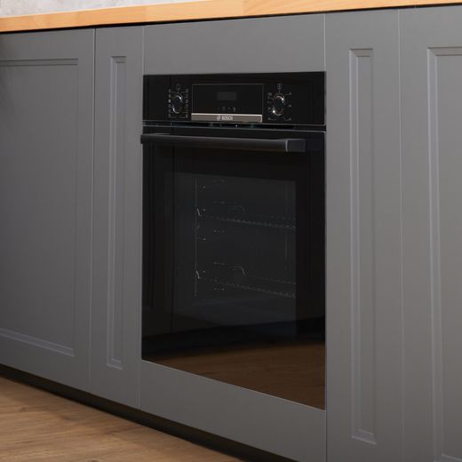 Bosch Series 4 HQA574BB3B Built In Electric Single Oven with Pyrolytic Cleaning - Black - Oven in kitchen