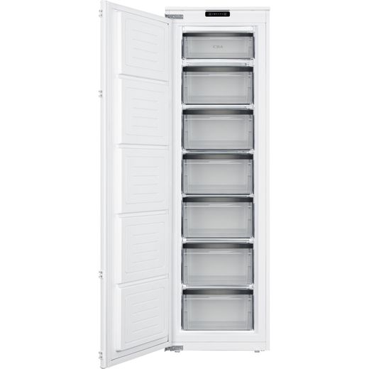 CDA FW991 Integrated 177cm Upright Freezer - front shot door open, empty