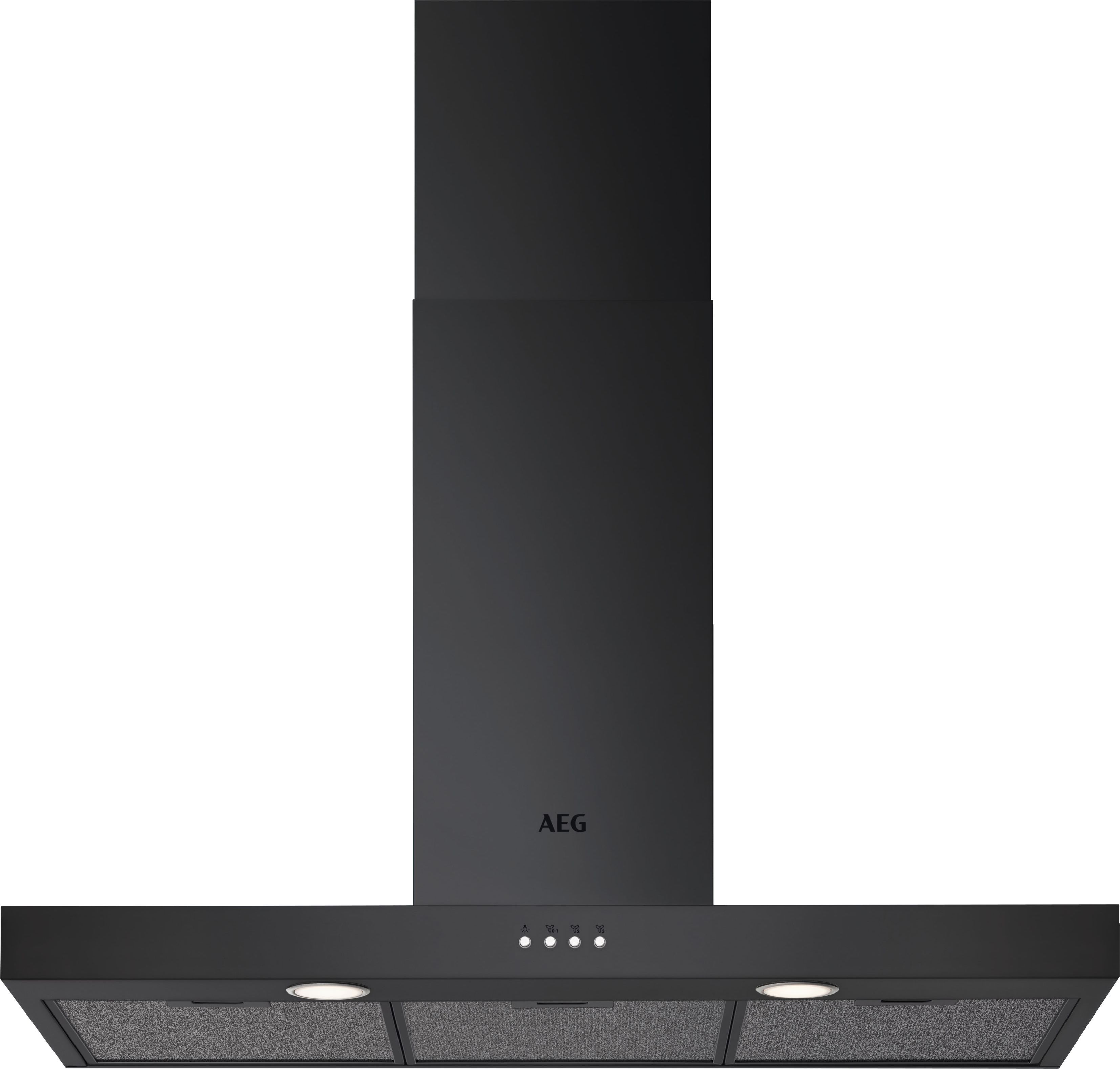 Image of AEG 6000 ExtractionTech DBX3951R 90cm Chimney Cooker Hood - Black, Black