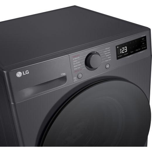 LG Y500 Series F4Y513GBLN1 13kg Washing Machine with 1400 rpm - Slate Grey - High control panel shot 