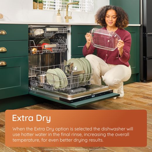 Hotpoint MaxiSpace Integrated Standard Dishwasher - White - Annotation - Extra Dry