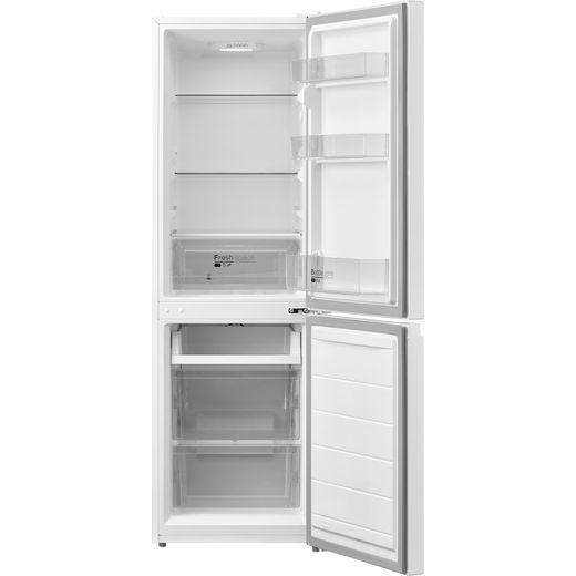 Midea MDRB254FGE01 150cm 60/40 Small Frost Free Fridge Freezer - White - Front with door open shot