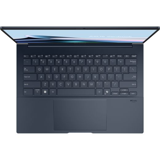ASUS ZenBook 14 OLED 14" Laptop - Intel Core Ultra 7, 1000 SSD, 16 GB RAM - Blue - Keybpard top view