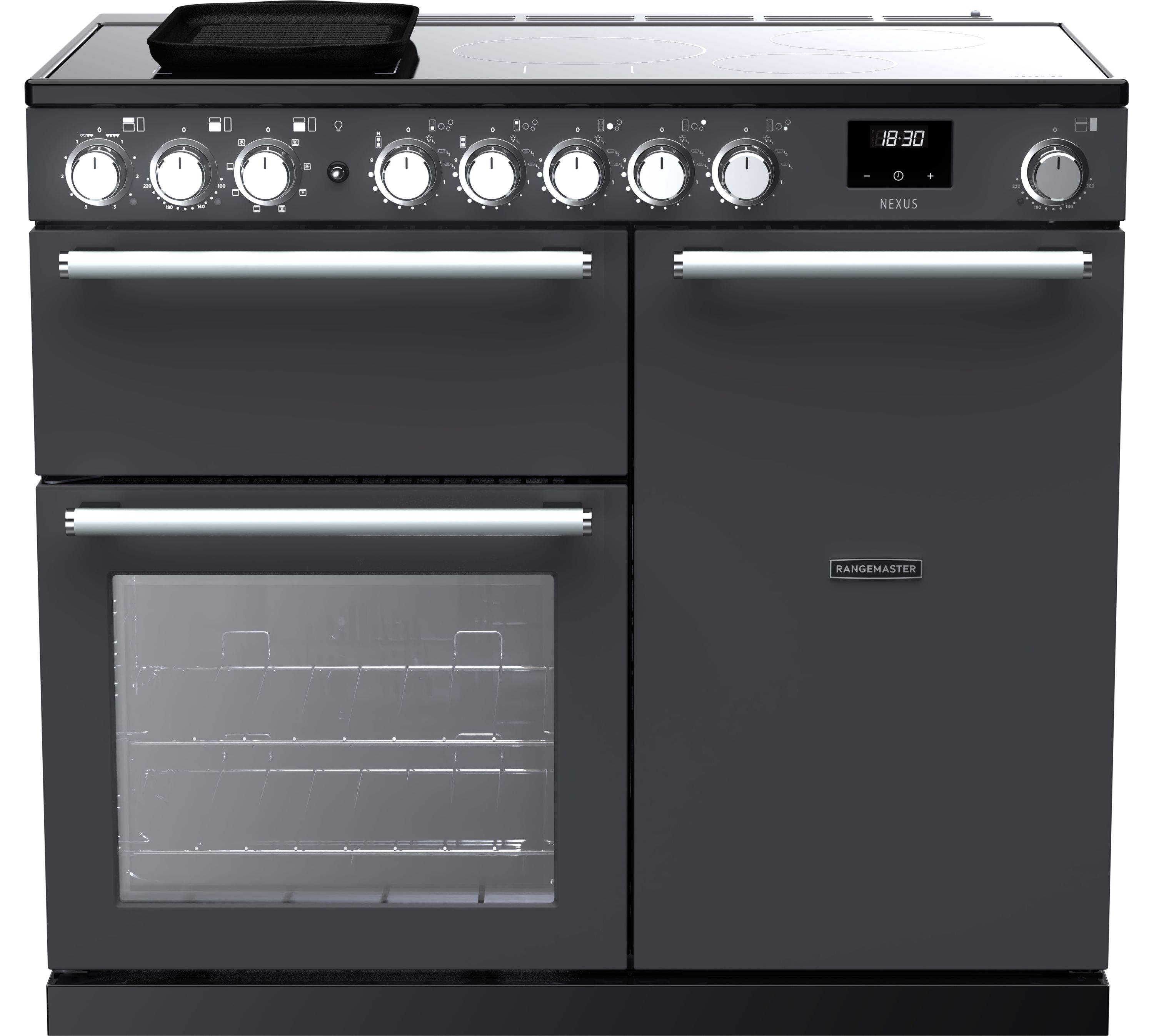 Rangemaster NEX100EIPSLT/CM1 100cm Electric Induction Range Cooker Graphite A Rated