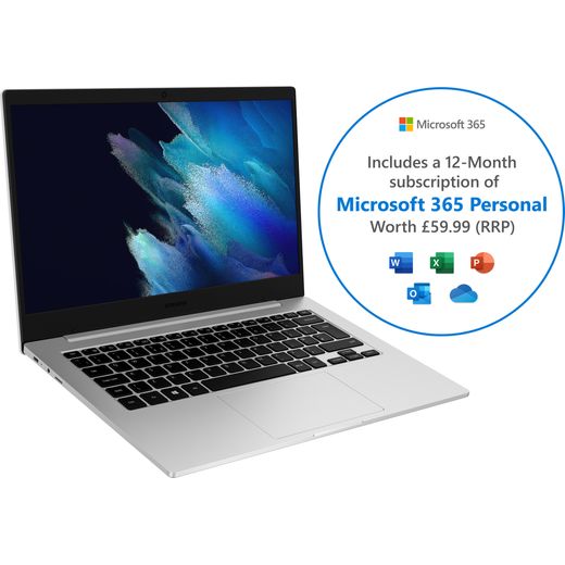 Samsung 14" Laptop Includes Microsoft 365 Personal 12-month subscription with 1TB Cloud Storage - Silver