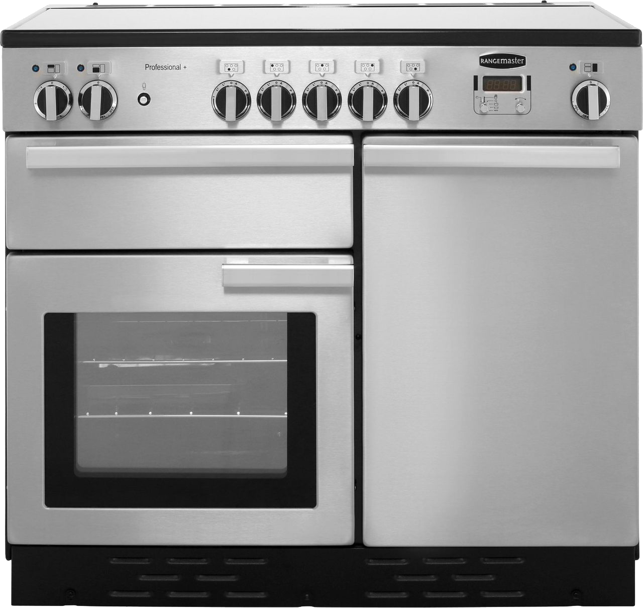 Rangemaster Professional Plus PROP100EISS/C 100cm Electric Range Cooker with Induction Hob - Stainless Steel - A/A Rated, Stainless Steel