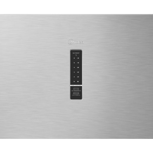Midea Frost Free Upright Freezer - Brushed Steel - Control panel