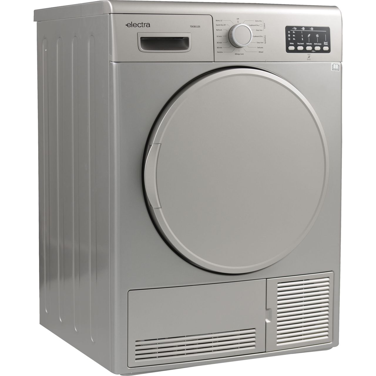 Electra TDC8112S B Rated 8Kg Condenser Tumble Dryer Silver ...