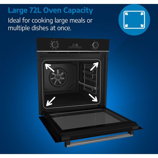 Beko BBIMA13501WXP Built In Electric Single Oven - Stainless Steel  - Annotation - Large-72L-Oven-Capacity
