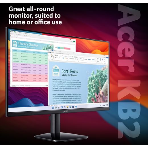 Acer 27" Full HD 144Hz Monitor with FreeSync™ - Black - annotation - all rounder shot