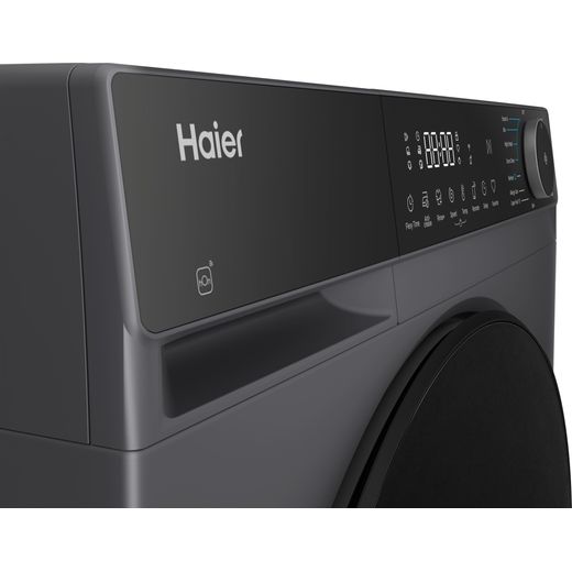 Haier X5 Plus HW120BP14357AGUK 12kg Washing Machine with 1400 rpm - Graphite - control panel shot 