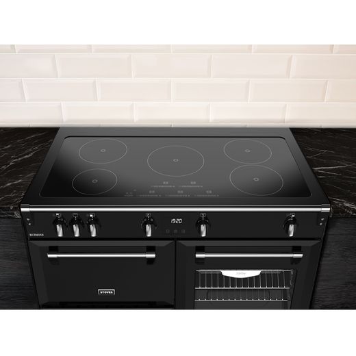 Stoves Richmond 100Ei TCH 100cm Electric Range Cooker with Induction Hob - Anthracite - High hob perspective shot