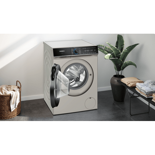 Siemens IQ-700 WG66B2AXGB 11kg Washing Machine with 1551 rpm - Silver - Washing machine in laundry room
