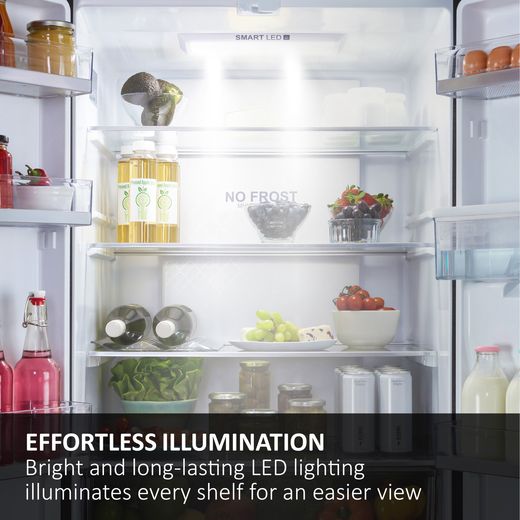 Haier American Fridge Freezer - Platinum Inox - Annotation - Illumination shot