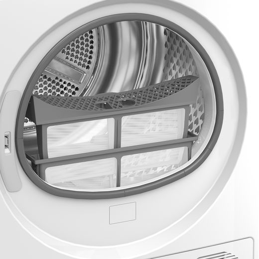 Hotpoint C HSD 84M WW UK 8Kg Heat Pump Tumble Dryer - White - lint filter shot