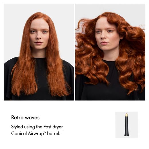 Dyson Airwrap™ 594810-01 Hair Straighteners - Red Velvet - Annotation - Retro waves shot