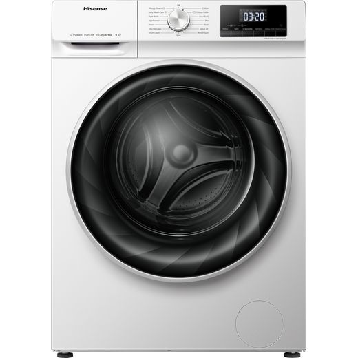 Hisense WFQY9014EVJM 9Kg Washing Machine with 1400 rpm - White - B Rated