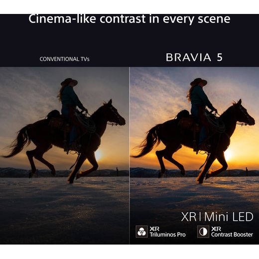 Sony BRAVIA 5 XR55B 55" 4K Ultra HD MiniLED Smart Android TV - Annotation - Contrast booster shot