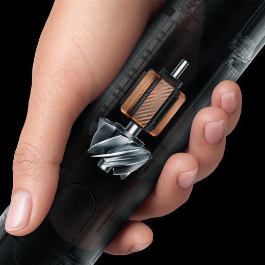 Dyson PencilVac Fluffycones Cordless Vacuum Cleaner - Black / Grey - Motor illustration