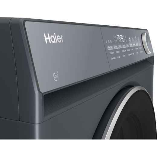 Haier X Series 7 HW90-B14367GTUUK 9kg Washing Machine with 1400 rpm - Graphite - Close up shot