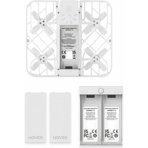 HOVERAir X1 Drone - White - top view shot