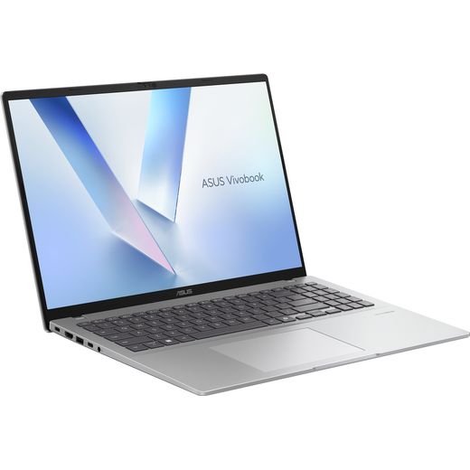 Asus Vivobook 16 16" Laptop - AMD Ryzen™ AI 7, 1TB SSD, 16 GB RAM - Silver - Right perpsective shot