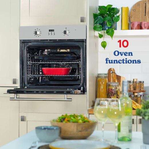 Russell Hobbs RHEO7005SS/02 Built In Electric Single Oven - Stainless Steel - Annotation - 10 oven functions