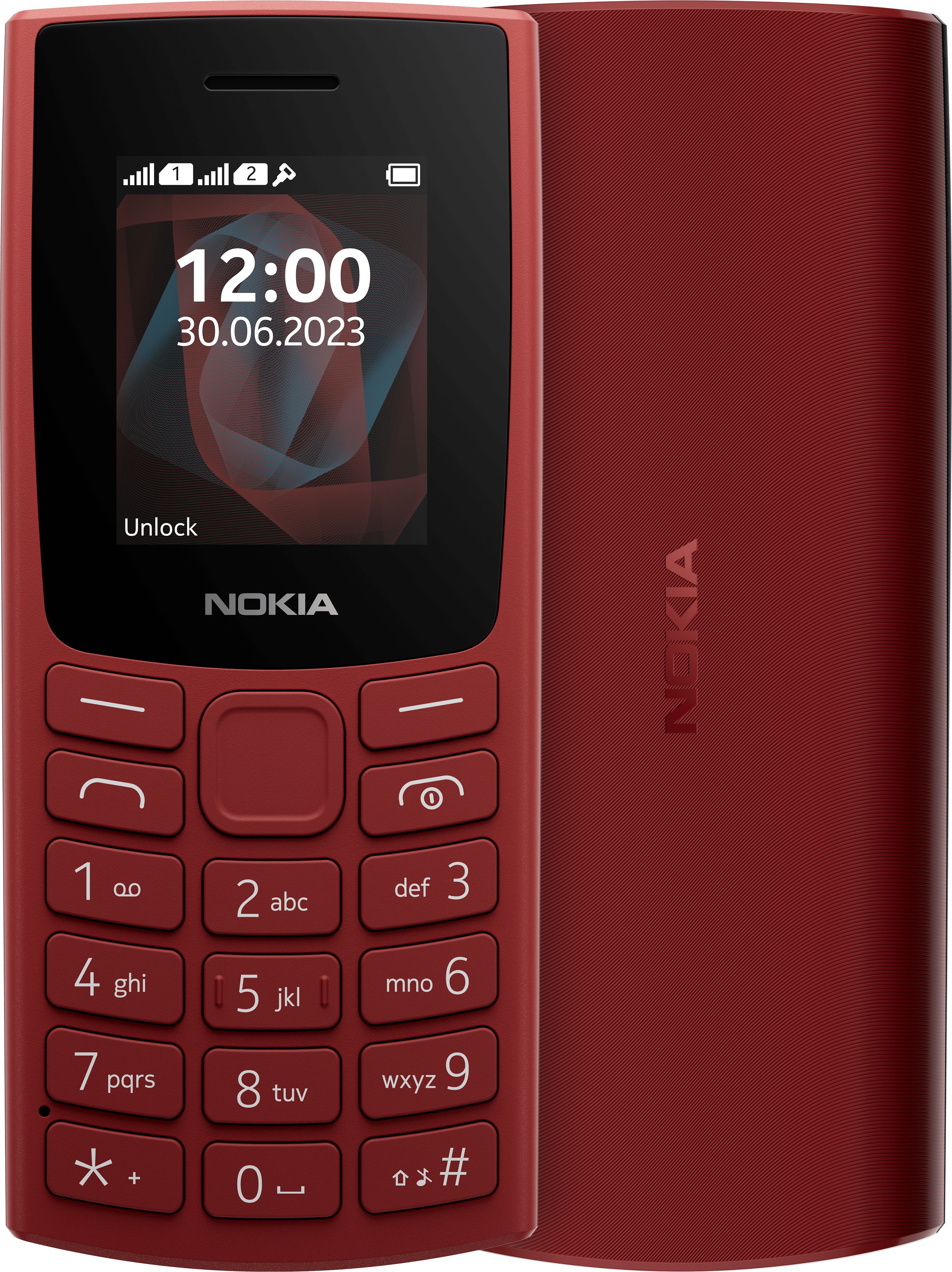 Nokia 105 Mobile Phone in Red Terracotta Red