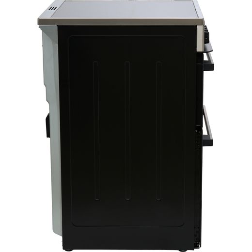 Hisense Hi6 Max HDCEC6C20X 60cm Wide Double Oven Electric Cooker with Ceramic Hob - Stainless Steel - Side shot