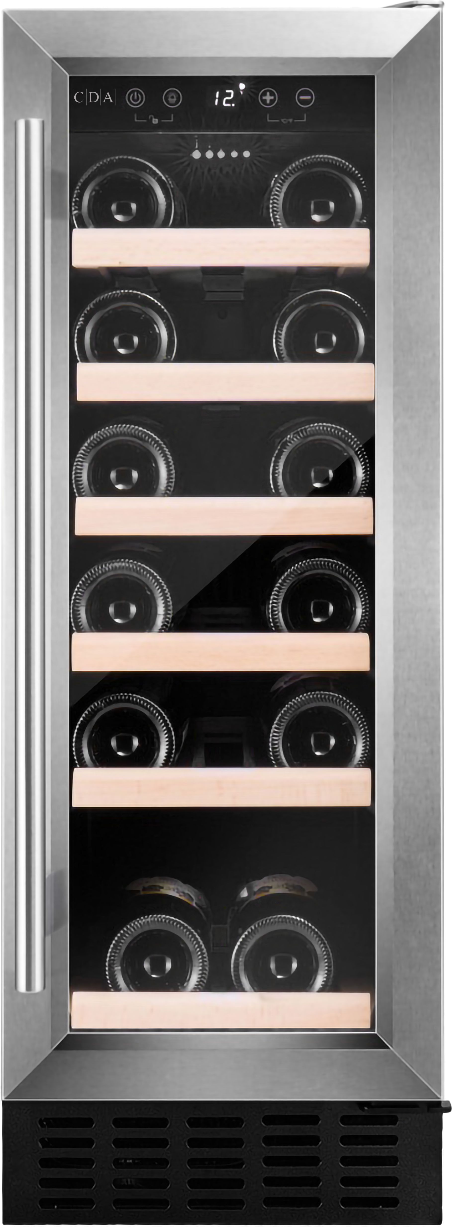 CDA 19 Bottle Wine Cooler - Stainless Steel - Freestanding