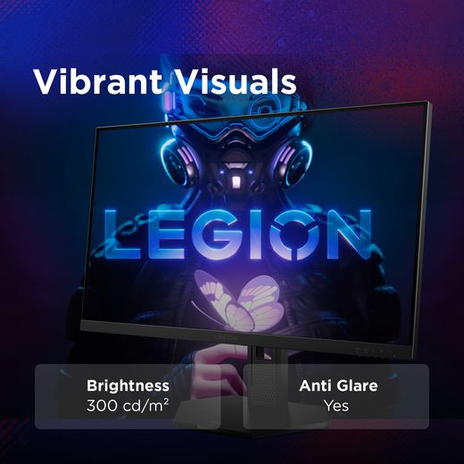 Lenovo Legion 27-10 27" Full HD 240Hz Monitor with NVidia G-Sync - Raven Black - Annotation - Vibrant visuals shot