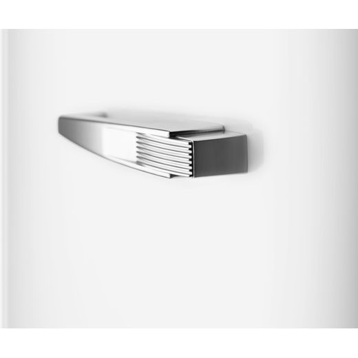 Smeg Left Hand Hinge FAB28LWH6UK 153cm High Small Fridge with Ice Box - White - Close up handle shot