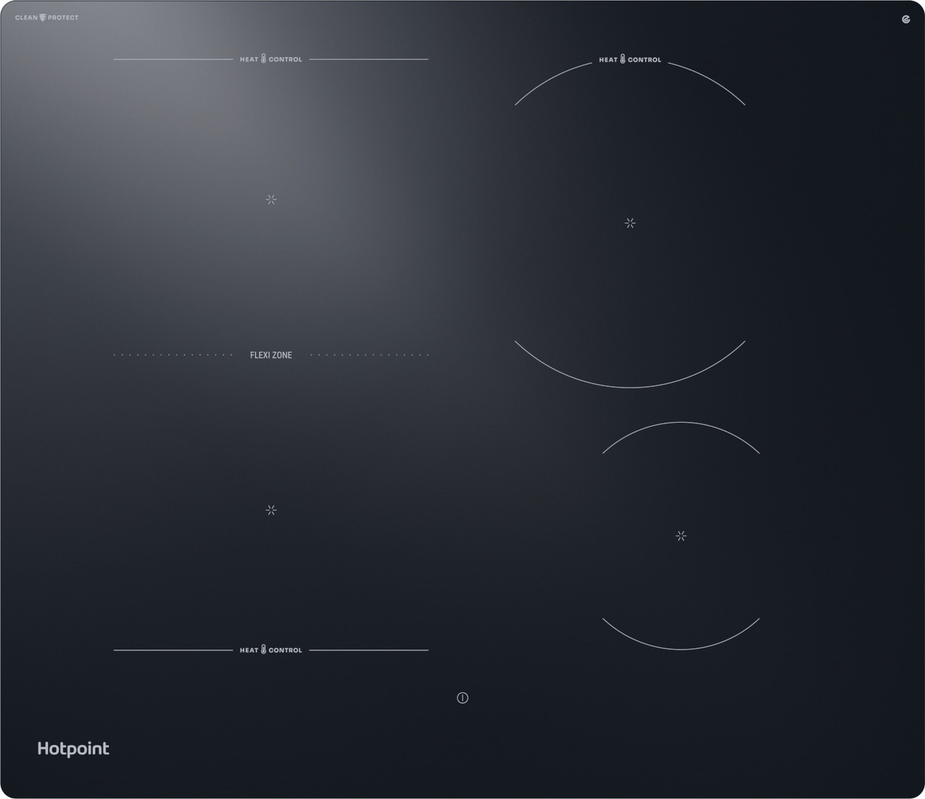 Image of Hotpoint HTX6014DCF 59cm Induction Hob - Black, Black