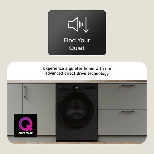 LG Series 7 AI Direct Drive™ F4X7011TWB 11kg WiFi Connected Washing Machine with 1400 rpm - White - Quiet Mark
