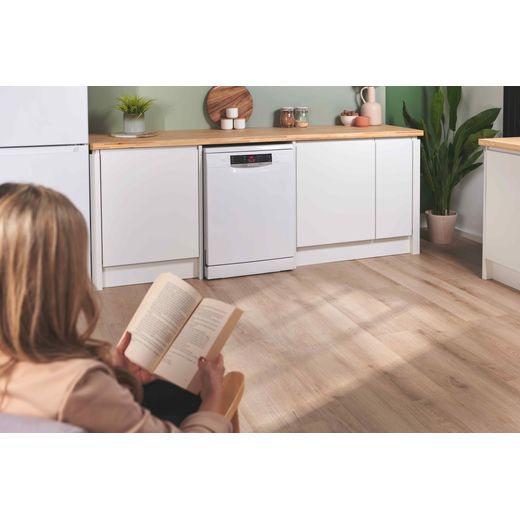 Bosch Series 2 Standard Dishwasher - White - Woman reading book