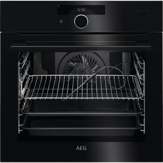 AEG BSK978330B Wifi Connected Built In Electric Single Oven with added Steam Function - Black - A++ Rated