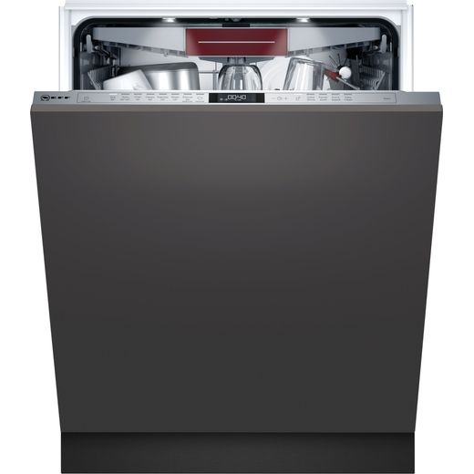 NEFF N70 S187ECX23G Wifi Connected Fully Integrated Standard Dishwasher - Stainless Steel Control Panel - D Rated