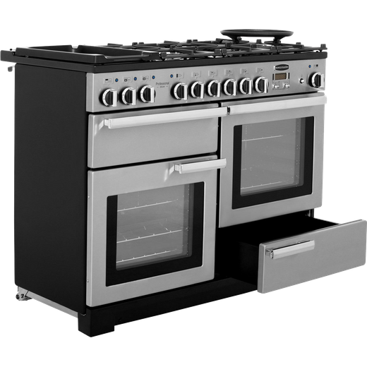 Rangemaster Professional Deluxe 110cm Dual Fuel Range Cooker - Stainless Steel