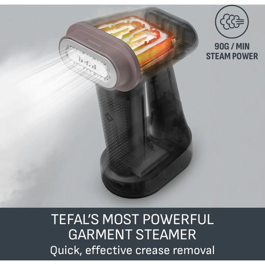 Tefal Pure Force DT8765G0 Handheld Garment Steamer - Grey / Rose Gold - Annotation - powerful garment steamer shot