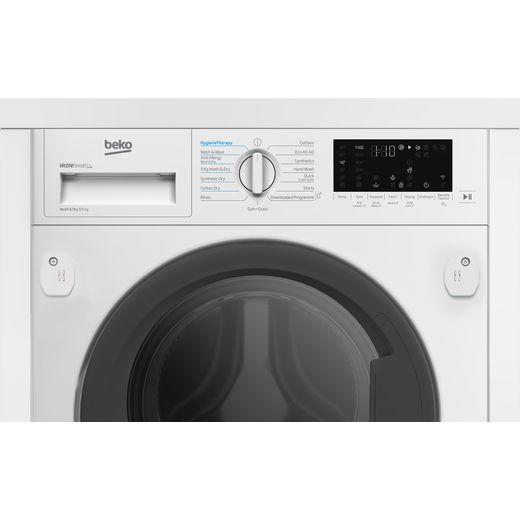 Beko RecycledTub® Integrated 9Kg / 5Kg Washer Dryer - White - Control panle shot