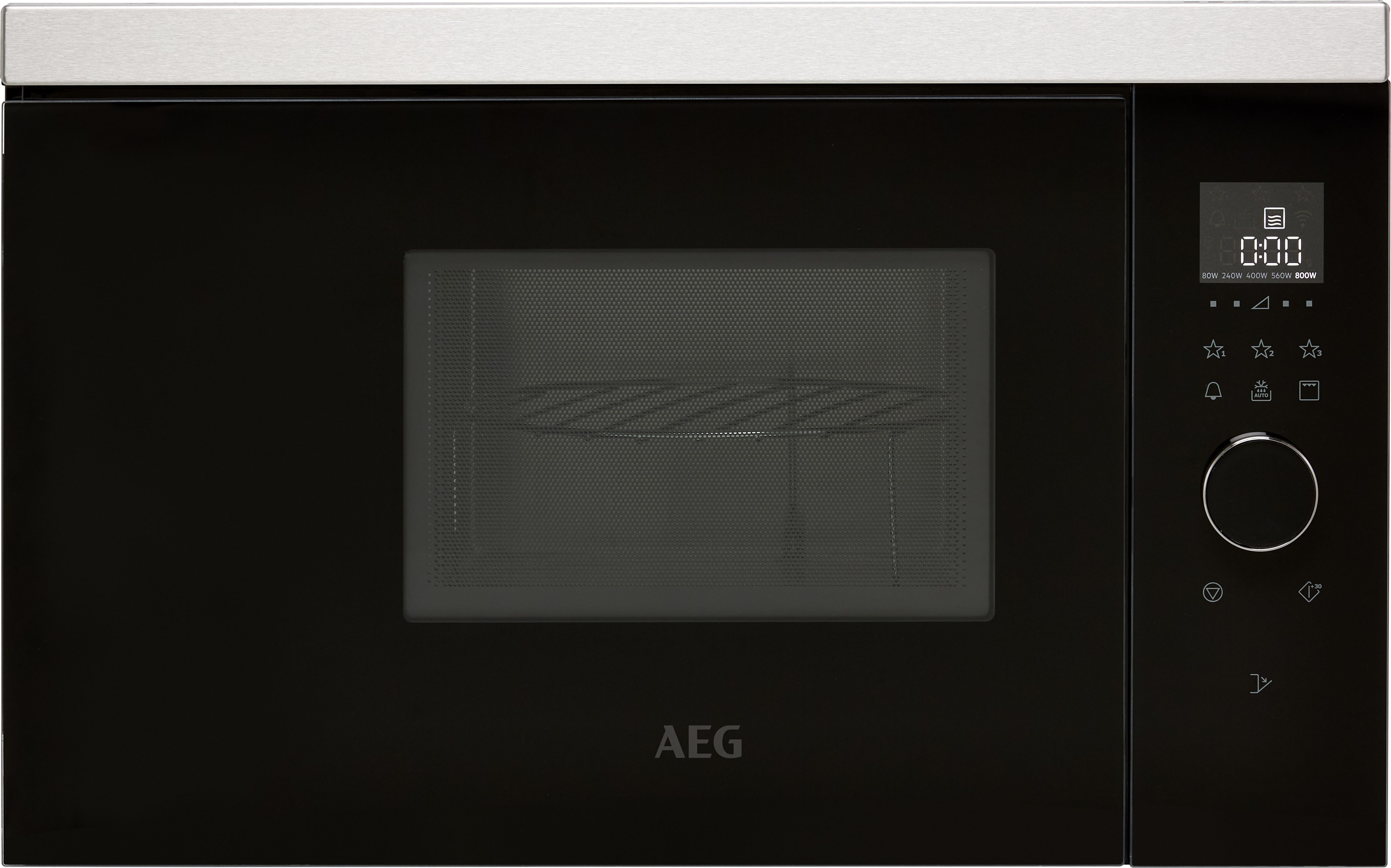 AEG MBB1756DEM 37cm tall, 59cm wide, Built In Compact Microwave - Black, Black