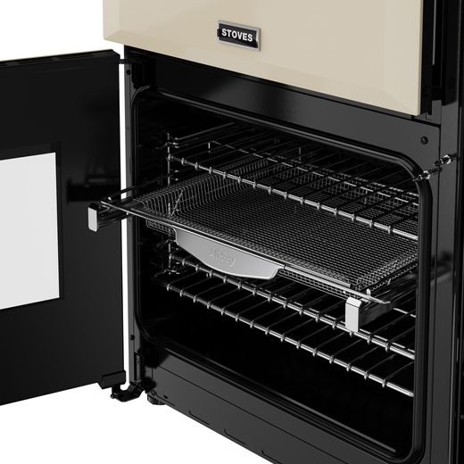 Stoves Richmond Deluxe 90Ei RTY 90cm Electric Range Cooker with Induction Hob - Cream - Close up wire tray shot