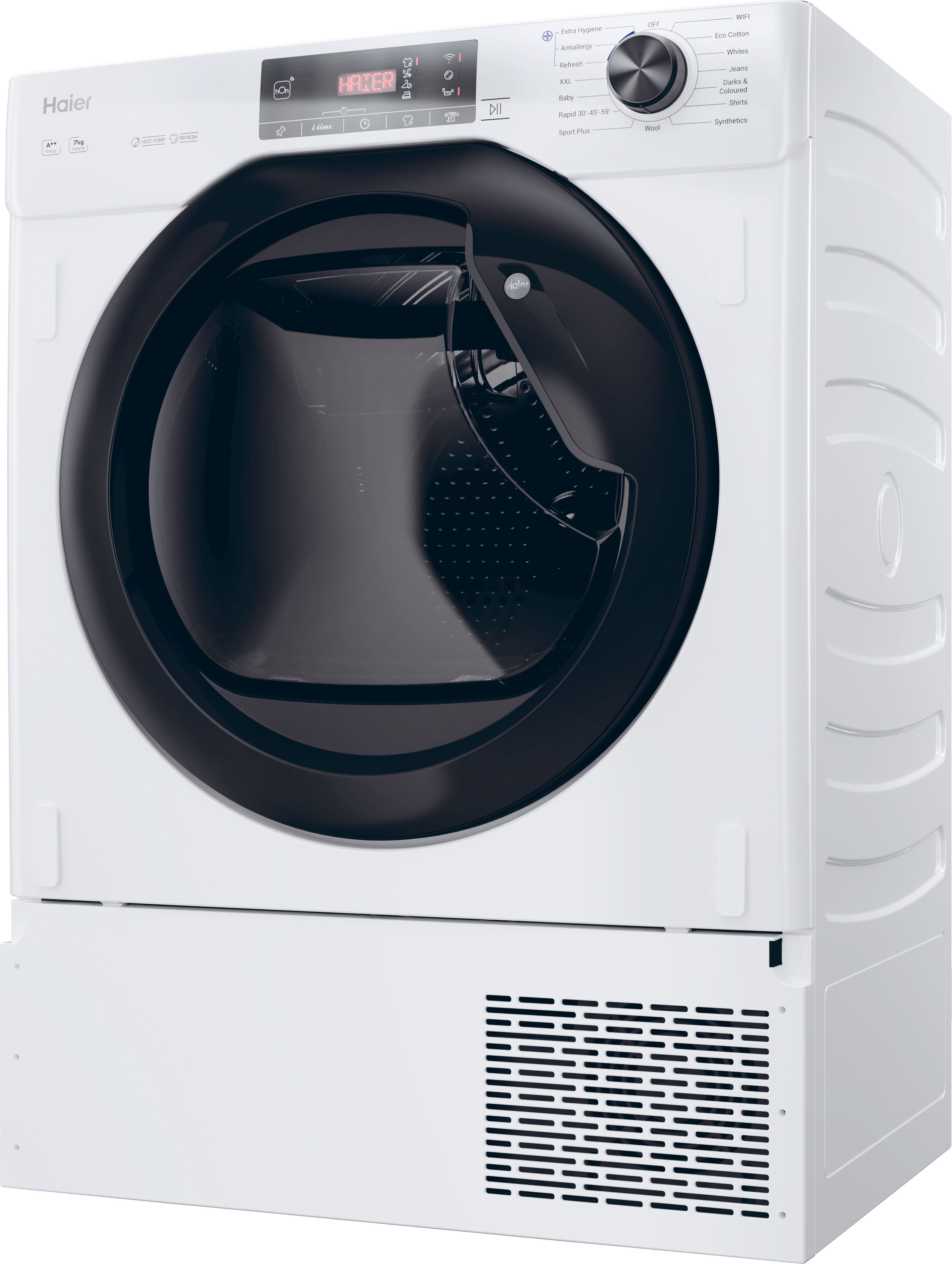 Haier 7 Kg Heat Pump Tumble Dryer - White - A++ Rated
