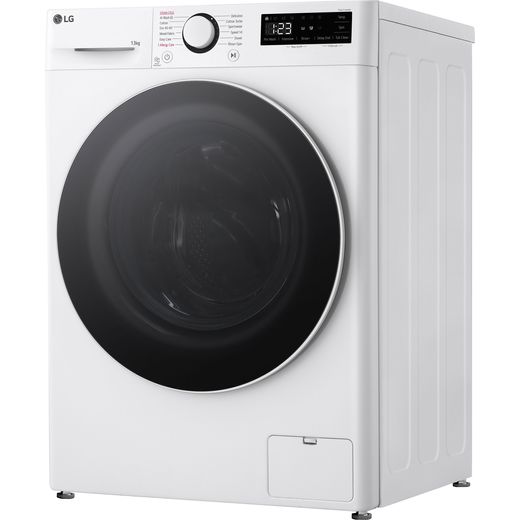 LG TurboWash™ F4Y513WWLN1 13kg Washing Machine with 1400 rpm - White - Left perspective