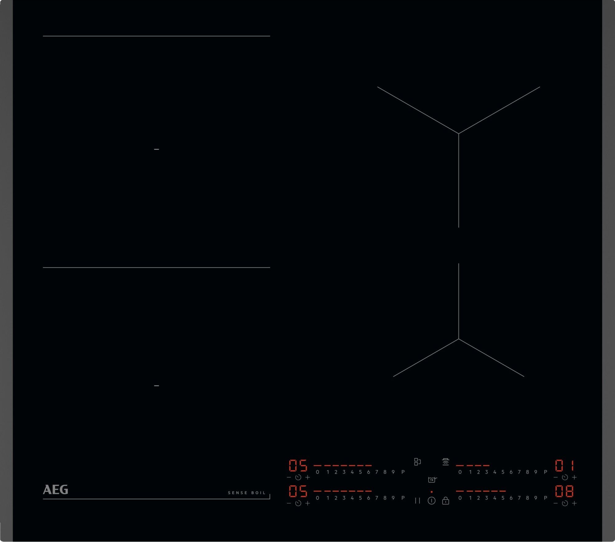 Image of AEG 7000 SenseBoil® TI64IB10FB 59cm Induction Hob - Black, Black