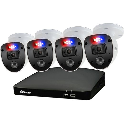 Swann Enforcer 4 Camera 8 Channel DVR Security System Full HD 1080p - White