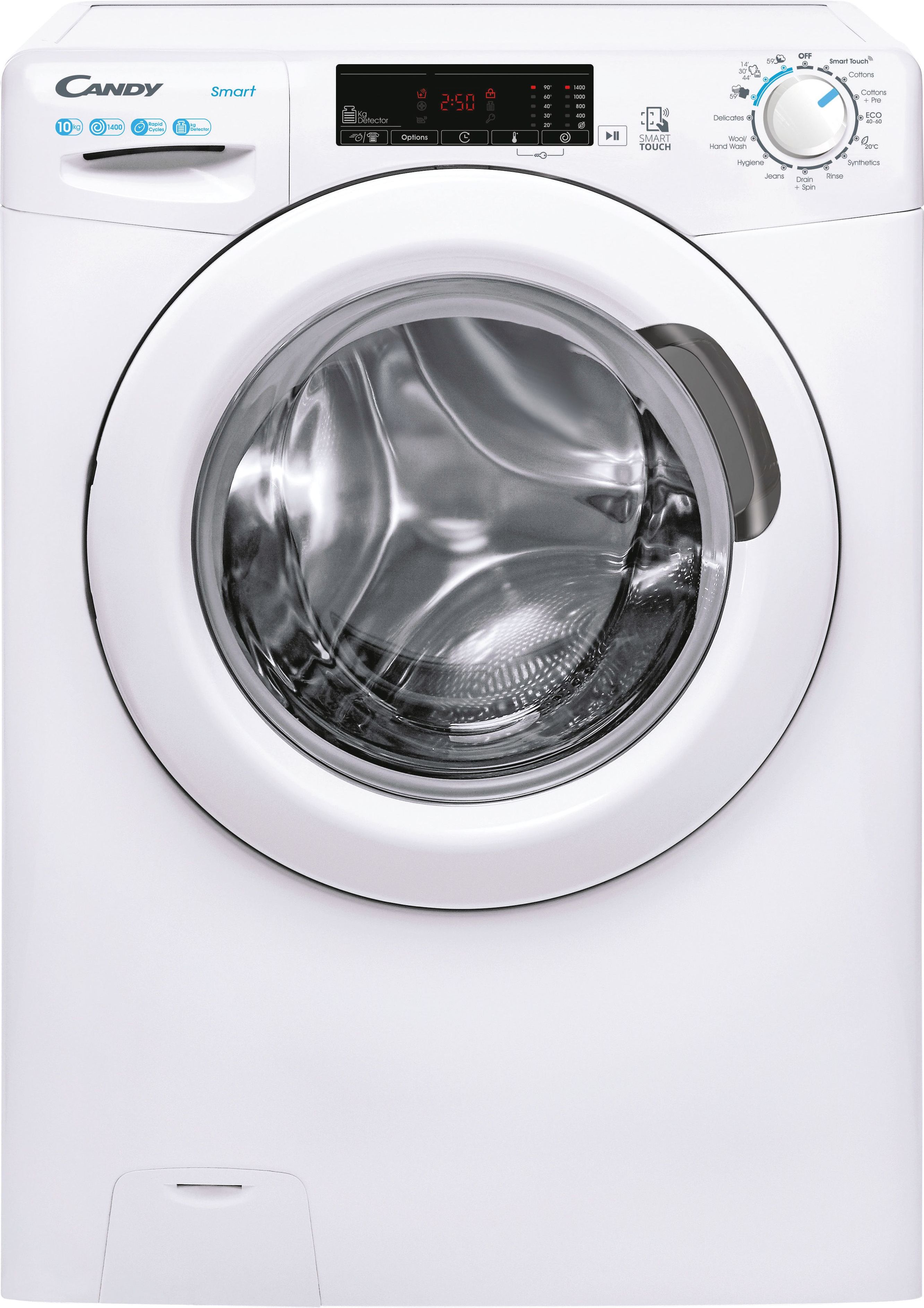 Candy CS1410TWE/1-80 10kg Washing Machine with 1400 rpm - White - C Rated, White