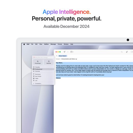 Apple iMac, - - Silver - Annotation - Apple intelligence shot